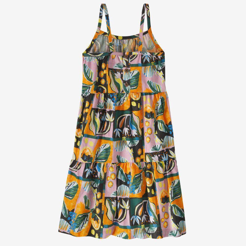 Patagonia Girls' Pataloha Organic Cotton Print Dress in Alula Natural XS - Picture 9 of 9